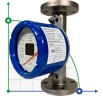 DN25 Flow meter rotameter stainless steel KLZZ PN16 (water), 160-1600 l/h, 4-20mA, Ex