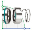 Механическое уплотнение R-120 18, SIC/SIC, VITON, 304, T5A