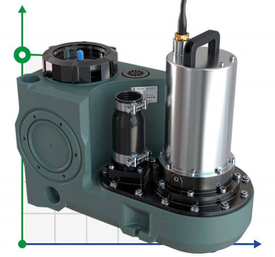 Канализационная установка для подъема сточных вод с пультом управления AIZL-750W Pro, 22,5/11,5, 0,75 кВт, 220V, 2800 об/мин