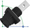 JC-CN12-S-03-M, 350A, 1500V DC разъем гнездо для систем накопления энергии резьбовое отверстие, черный