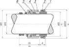 Sello mecánico Hilge R-HLG 19, L, SS/CAR, EPDM, 304, 2H