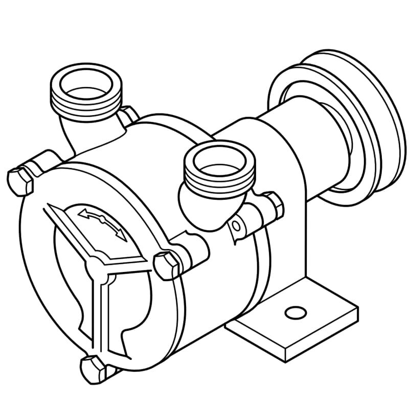 Жидкостно-кольцевой вихревой насос LIVERANI SPECIAL NEOS 3/4, 29 л/мин, AISI 316, без двигателя