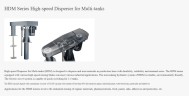 High-speed mixer-disperser GREATWALL MIXER of the HDM series for multi-vessels with a capacity of up to 132 kW 0~1450 rpm
