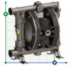 Pompe pneumatique à membrane pour acide acétique PHOENIX P60 AISI316 HYTREL+PTFE, 65 l/min