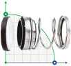 Торцевое механическое уплотнение R-21 2.3/8, CAR/SIC, EPDM, 304