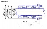Торцевое уплотнение для Grundfos R-706H (CR) 12, SIC/SIC, VITON, 304
