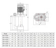 QHA-40SK-1, PP, 0,75kW, 285L/min, 8,6m, 19m відцентровий насос для гальваніки