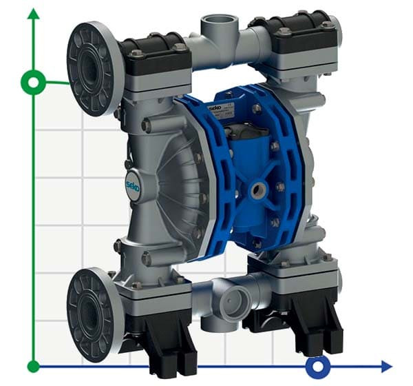 Pompe à membrane pneumatique SEKO Duotek AF400 ALU