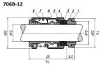 Uszczelnienie pompy Grundfos R-706B 16, SIC/SIC, VITON, 304