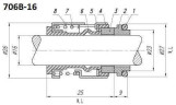 Uszczelnienie pompy Grundfos R-706B 16, SIC/SIC, VITON, 304
