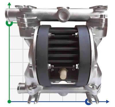 Pompe à membrane pneumatique AlphaDynamic RUBY 115S-P-TST-T