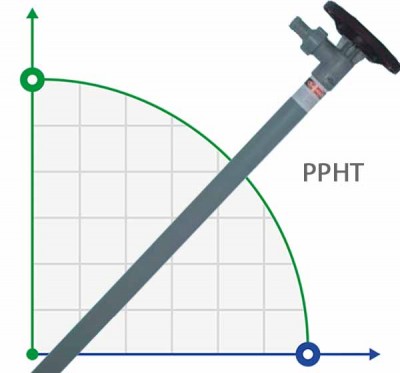 700 mm, PP, partie pompe HP (tuyau) vers la pompe baril