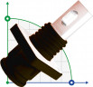 JC-CN12-S-03-T, 350A, 1500V DC разъем гнездо для аккумулятора сквозное отверстие, черный