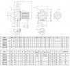 Pompe en acier inoxydable pour le pompage de liquides industriels NX40/750 (200), 5,5 kW, 42 m3/h, 47 m, 380 V/T, AISI 304 (EBARA 3M 40-200/5,5)