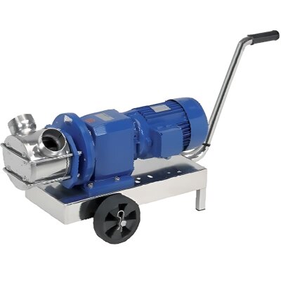 Pompe à impulseur pour transfert de cire LIVERANI RID MAJOR 60 NR TF 2,2-1,5kW, 700-350tr/min, 380V avec réducteur, sur chariot