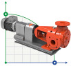 Gear pump ATLAS KIP 2 inch 14m3/h, 5.5 KW, 475rpm, cast iron, 7.5bar with engine