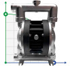 Pneumatic diaphragm pump AlphaDynamic RUBY 120S-P-TST-T