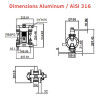 Pneumatic diaphragm pump AlphaDynamic RUBY 120S-P-TST-T