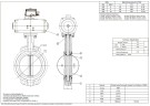 PN6 DN150 Vanne papillon, corps et disque AISI 304, PTFE, Double effet Actionneur pneumatique Ex+positionneur 4-20MA