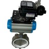 PN6 DN150 Vanne papillon, corps et disque AISI 304, PTFE, Double effet Actionneur pneumatique Ex+positionneur 4-20MA