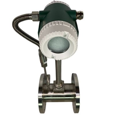 DN80 Medidor de caudal de vórtice de acero inoxidable KLUGB DN80/PN16 RF brida DIN, para vapor 0.325-5 t/h <1,6 MPa, <250°C, 4-20mA, ExdIIBT6