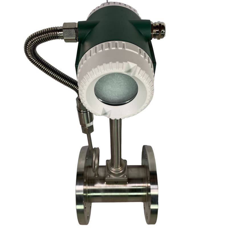 DN80 Medidor de caudal de vórtice de acero inoxidable KLUGB DN80/PN16 RF brida DIN, para vapor 0.325-5 t/h <1,6 MPa, <250°C, 4-20mA, ExdIIBT6