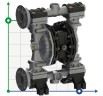 PHOENIX P400 ALU SANTOPRENE+PTFE Pneumatikpumpe, 380 l/min