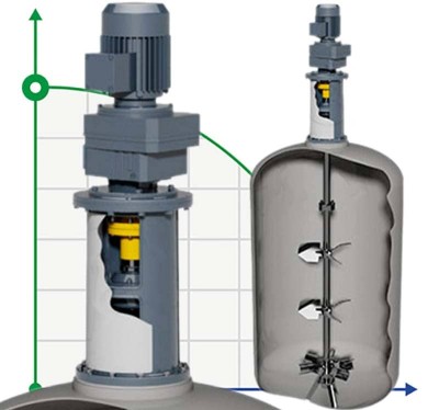 Mélangeur coaxial GREATWALL MIXERS série GMC d'une capacité allant jusqu'à 90 kW 0,1~160 tr/min