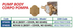 Pump housing and cover ROVER POMPE BE-G without gears code 975035