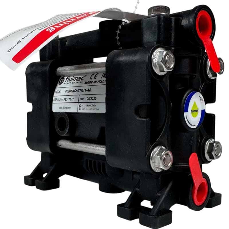 FLUIMAC PHOENIX P08 PVDF+CF NBR+PTFE Pneumatic Diaphragm Pump, 7 l/min for pumping viscous liquids