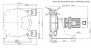 Industrial hose pump JXHIN-40-CI+SS-EPDM-P, 3.28 m3/h, 2,2 kW, 16 bar, 380V