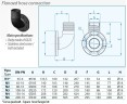 DN65/PN10 Колено Dreno N5, фланцевое соединение под шланг, чугунный корпус GG25