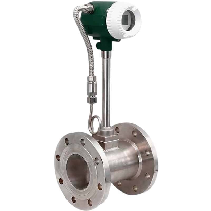 DN65 Medidor de caudal de vórtice de acero inoxidable KLUGB DN65/PN16 RF brida DIN, para vapor, 0,3-3 t/h, <1,6 MPa, <250°C, 4-20mA, ExdIIBT6