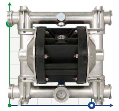 Пневматичний мембранний насос BOXER 81 AISI 316 IB81-A-HTTAT-C