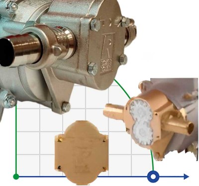 Pump housing and cover ROVER POMPE NOVAX G without gears