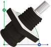 JC-CN14-S-03-LD, 450A, 1500V CC conector de batería tipo tornillo, negro