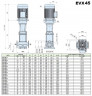 Многоступенчатый насос для водоподготовки EVX 45/4, 15 кВт, 65 м3/ч, 98м, 380V/T, AISI 304 (EBARA EVM)