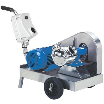 LIVERANI GR MAXI 80 NR TF Impellerpumpe 4kW, 600U/min, 380V riemengetrieben auf einem Fahrgestell mit Bedienfeld CE, Trockenlaufschutz