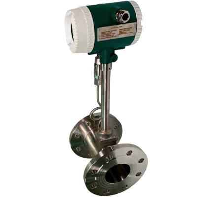 DN80 Medidor de caudal de vórtice de acero inoxidable KLUGB DN80/PN16 RF brida DIN, para vapor 0.18-5.5 t/h <1,6 МПа, 120-145°C, 4-20mA, ExdIIBT6