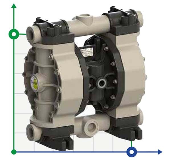 Bomba neumática de diafragma PHOENIX P160 PP SANTOPRENE ATEX