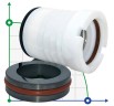 Garniture mécanique pour pompe chimique QHB avec soufflet PTFE R-WB3 25, L, CAR/SIC, VITON, 304