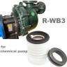 Garniture mécanique pour pompe chimique QHB avec soufflet PTFE R-WB3 25, L, CAR/SIC, VITON, 304