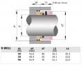 Garniture mécanique Inoxpa R-W011 35, SS/CAR, EPDM, 304