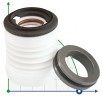 Gleitringdichtung für Chemiepumpen mit PTFE-Faltenbalg R-WB3 25, S, CAR/SIC, VITON, 304