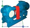 Bomba de engranajes para productos viscosos EMSE EDP 1006, DN80, 6 m3/h, 3 bar, 3 kW, 1500 rpm, acero al carbono, Ex, PLAN 01 API SEAL