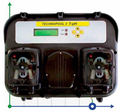Подвійний перистальтичний дозуючий насос AQUA PDP TECHNOPOOL 3 TT-PH 1,4-1/1,4-1 SANT/SANT 230V BLACK RER