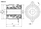 Картриджне ущільнення Grundfos R-706K 32, SIC/SIC/SIC/SIC, VITON, 304