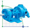 Шестеренчастий насос з внутрішнім зачепленням VCB-80, 550 l/min, 6400 rpm
