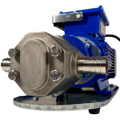 Pompe à engrenages en acier inoxydable pour le transfert de méthanol WCB-75/380V 50Hz, 37,5 l/min, 30 m, AISI 304, 0,75 kW, 1400 tr/min, Ex