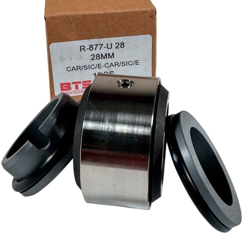 Торцевое механическое уплотнение R-877-U 28, CAR/SIC/CAR/SIC, EPDM, 304 для насоса CSF INOX CS32, CS40, CS50, CS65